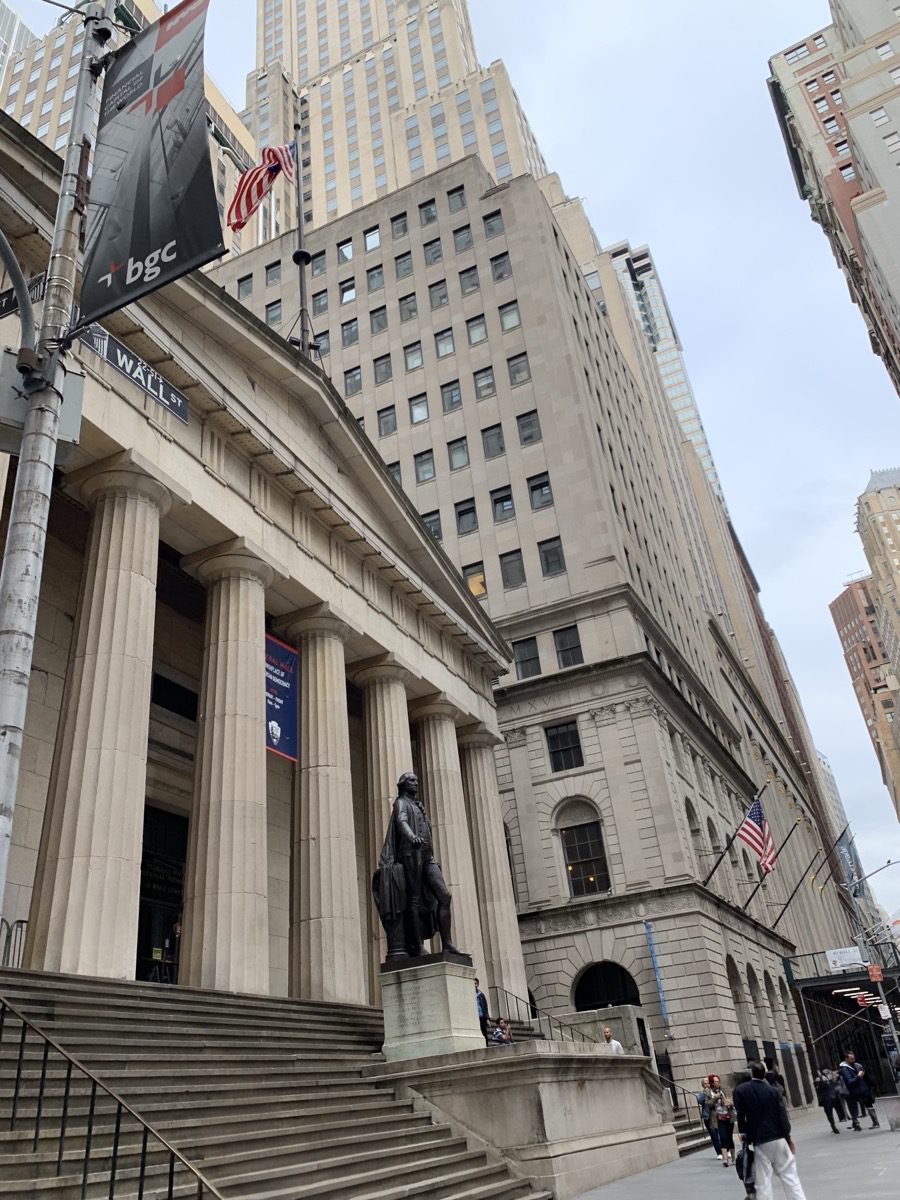 Federal Hall Wall Street New York Washington statue
