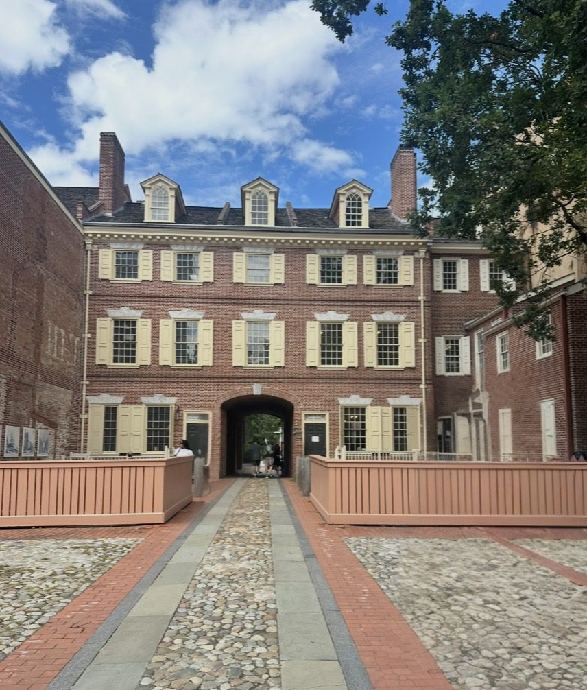 Franklin Court entrance passageway on Market Street, Philadelphia